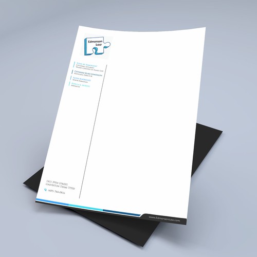 Striking New Modern Letterhead Needed for Law Firm Revival Design by Xclusive16