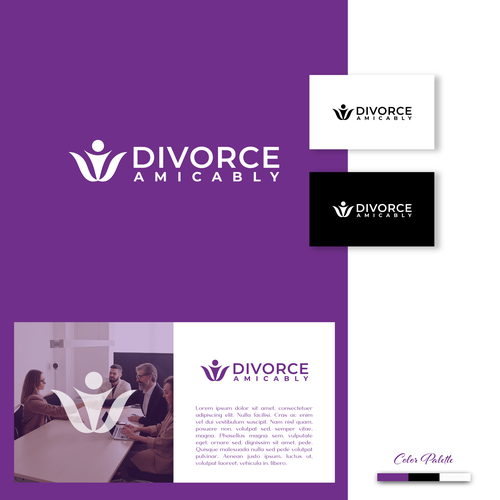 Logo for a new, healthy way for reasonable people to divorce Design by Direwolf Design