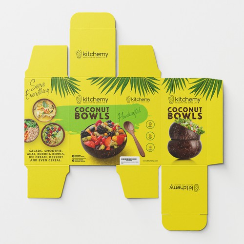 Coconut Bowls - Box Packaging Design Design by Greyphic