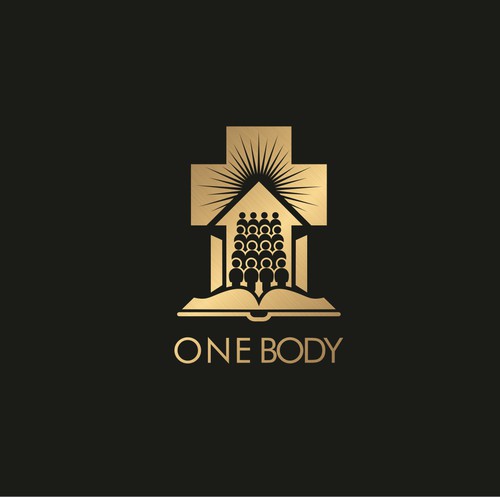 Design a logo for One Body Software showing inter-church community in the One Body of Christ. Design by Ladoblede