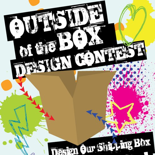 Help us create the Outside of The Box Design Contest for art students for GraduationSource.com  Design by dsignr_girl
