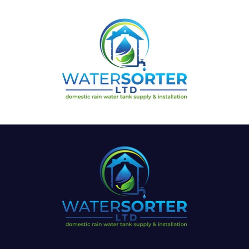 Design a catchy logo somehow detailing home rain water tank benefits. Design by prozper