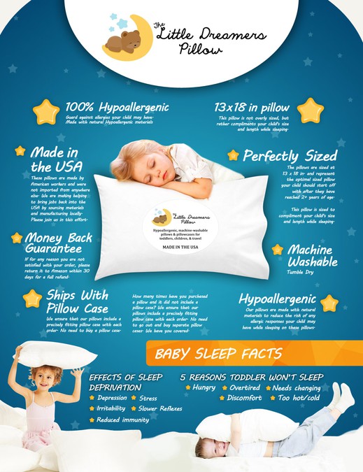 Create An Infographic For Toddler Pillows That Makes Moms Want To