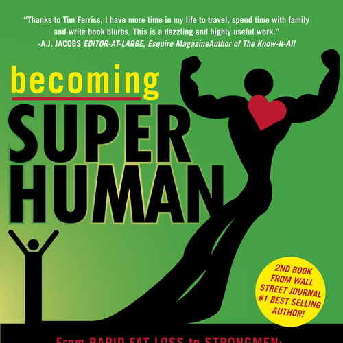 "Becoming Superhuman" Book Cover Design by primebrat