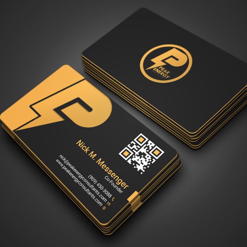 Modern Business Card Design for Electric Energy and Solar Company Design by RENEXIT