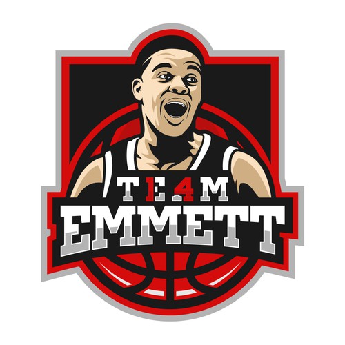 Basketball Logo for Team Emmett - Your Winning Logo Featured on Major Sports Network デザイン by HandriSid
