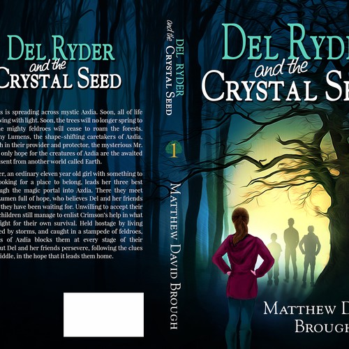 Create an eye catching book cover for middle grade fantasy adventure, Del Ryder and the Crystal Seed Design by : Elementi.studio