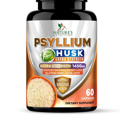 Natural Psyllium Husk Capsules Design needed for Nature's Nutrition Design by JOHN's_AlphaCreation