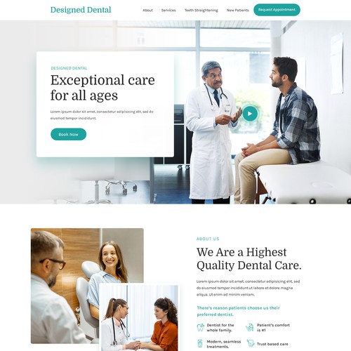 Home page for dental practice Design by AKDCreative