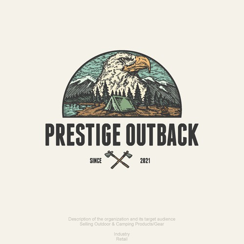 Powerful Logo for Outdoor/Camping Gear Company in the USA Design by VolimDizajn