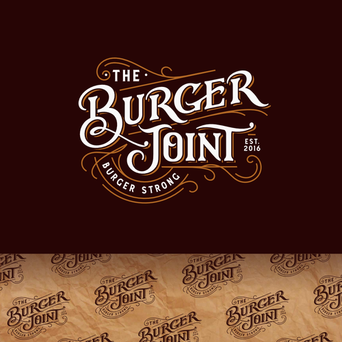 Classic, Clean and Simple Logo Design for a Burger Place.. Design by Widakk