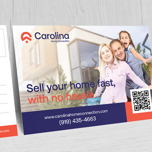 Design a high quality postcard for a home buying company Design by Abuha