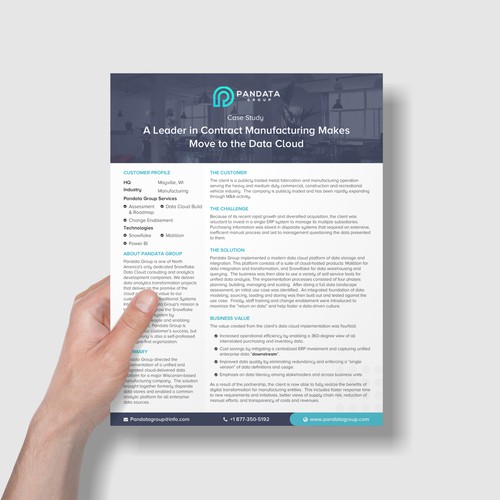 Case Study Template - Data Analytics Consulting Design by Zarabrook