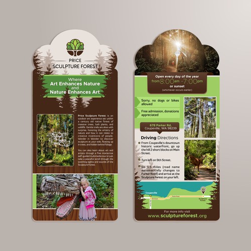 Enticing Rack Card for Unique and Fun Sculpture Park Nature Preserve Design by mindtrickattack