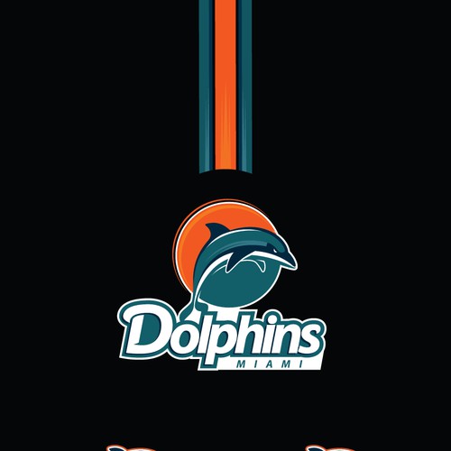 99designs community contest: Help the Miami Dolphins NFL team re-design its logo! Design réalisé par DmitryLebedev