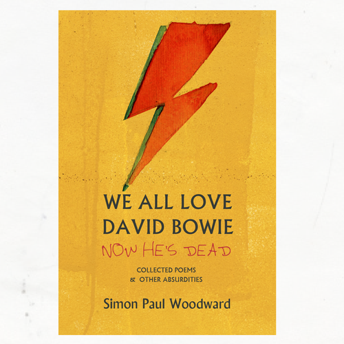 Bowie themed cover for an irreverent poetry collection Design by Juh  D.