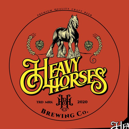 Vintage horse logo for a local brewery Design by F.canarin