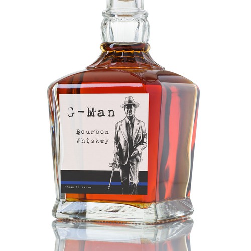 G-Man Whiskey Is seeking a distinctive design for our new brand. Design by Windmill Designer™