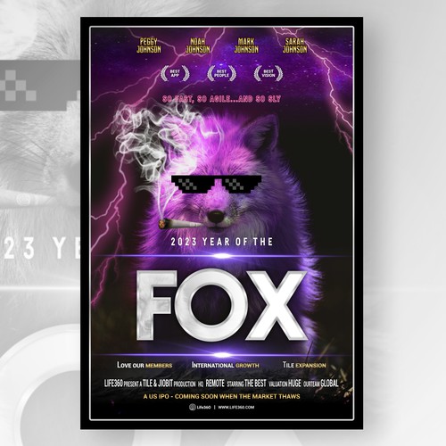 Life360 2023 Year of the Fox Poster Design by Bogi_Graphics