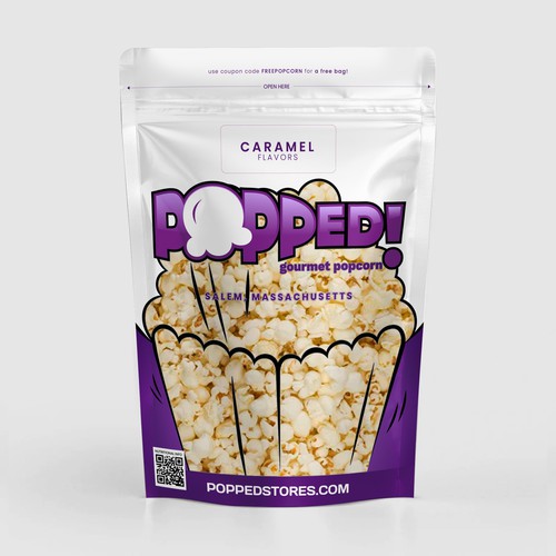 Lets make a POPPIN' popcorn bag design! Design by • ArsyaCreativisia •