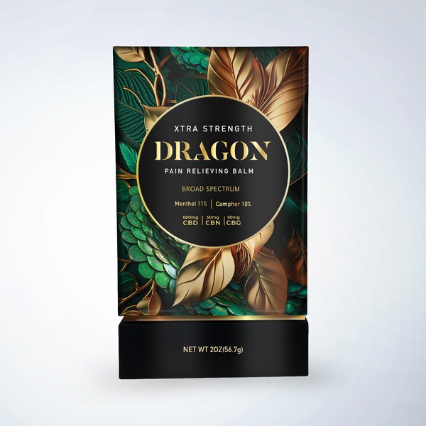 Packaging design for Dragon Pain Relieving Balm
