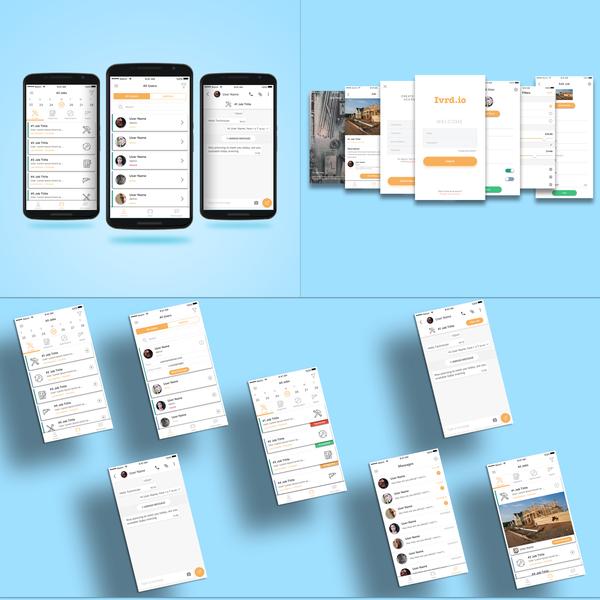Industrial App for job listing and messaging.