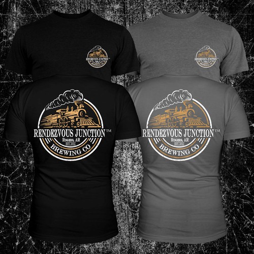 Railroad themed brewery seeking vintage t shirt design T shirt