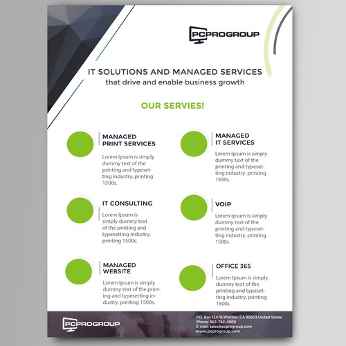 IT Company Creative line card template Other business or