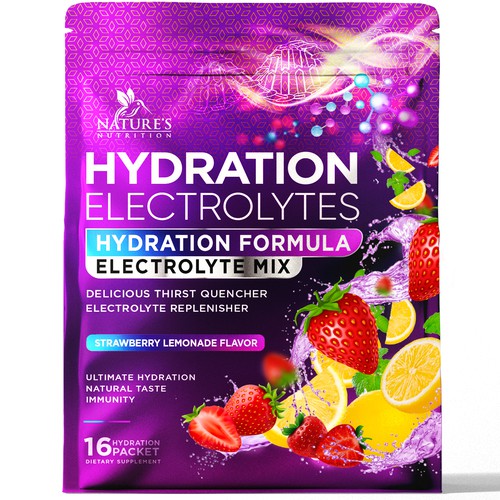 Refreshing Hydration Electrolytes Design Needed for Nature's Nutrition Design by agooshe