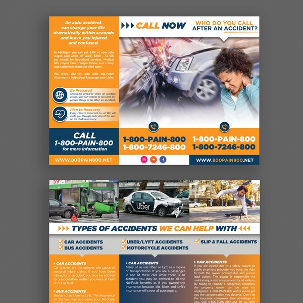 Clean Modern Trifold Brochure Design