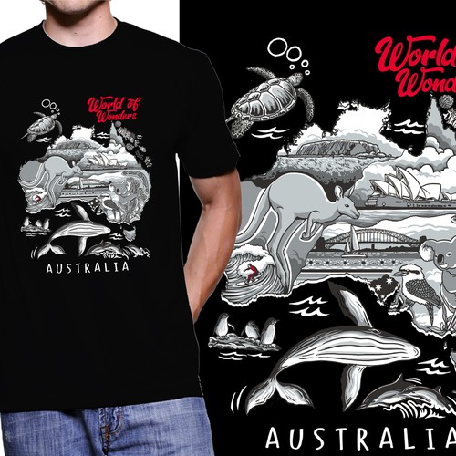 Australian T-shirts Design by noodlemie