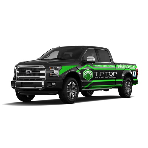 Modern, fresh, badass roofing company truck design needed! | Car, truck ...