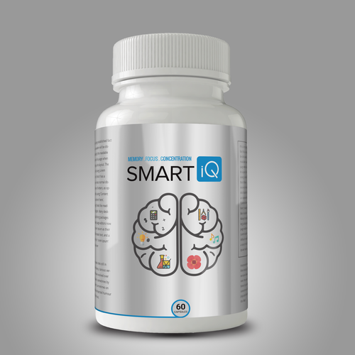 Brain Supplement Label Design Design by ghulamahmad98