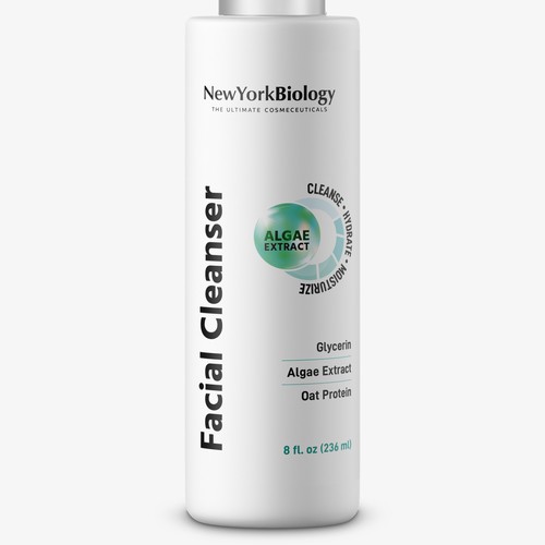 Create an updated facial cleanser label. Design by Rifat_Jishan