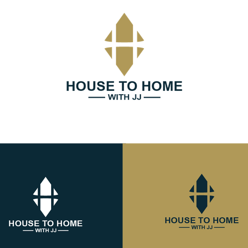 "House to Home with JJ" REAL ESTATE AGENT LOGO!! Design by #gapuradesign