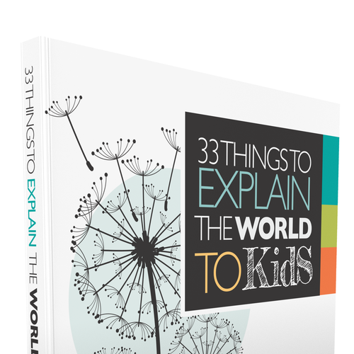 Create a book cover for - 33 Things to explain the world to kids. Diseño de poppins