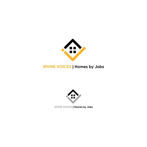 Irvine Voices - Homes for Jobs Logo Design by Ne'Uban
