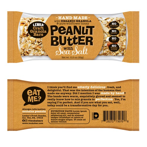 Craft Granola Bar Packaging for Millennials Design by Chris De Lisen