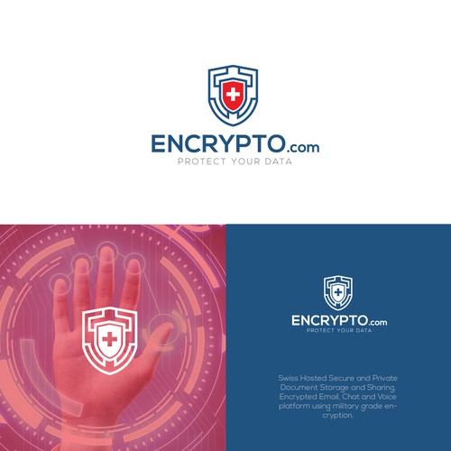 Swiss hosted secure doc storage Encrypto.com needs logo and brand built Design by APP Designs