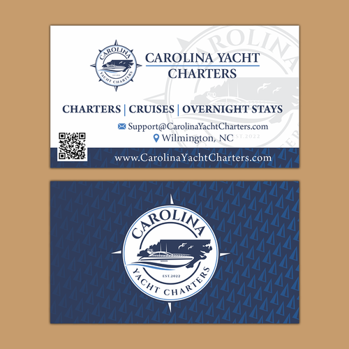 Carolina Yacht Charters Business Card Design réalisé par TypeF Design