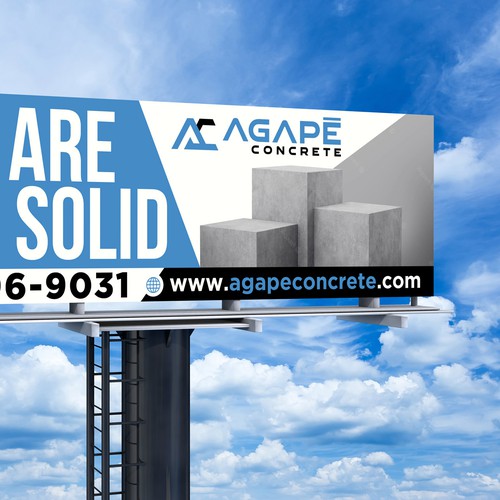 AN AMAZING CONCRETE COMPANY BILLBOARD NEEDED Aprox 14’ tall and 48’ wide Design by icon89GraPhicDeSign