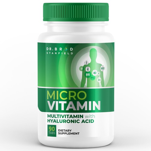 We Need a Vibrant and Scientifically-Inspired Label Design for MicroVitamin Design by Poroyo