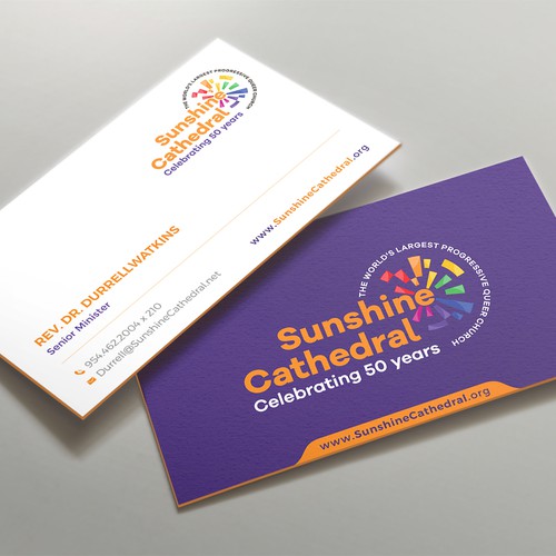 Business Card for Growing Progressing LGBTQ Church Design by kaylee CK