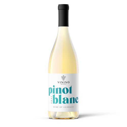 Modern label design for a house wine in a wine bar called VININO Design by Shark1@