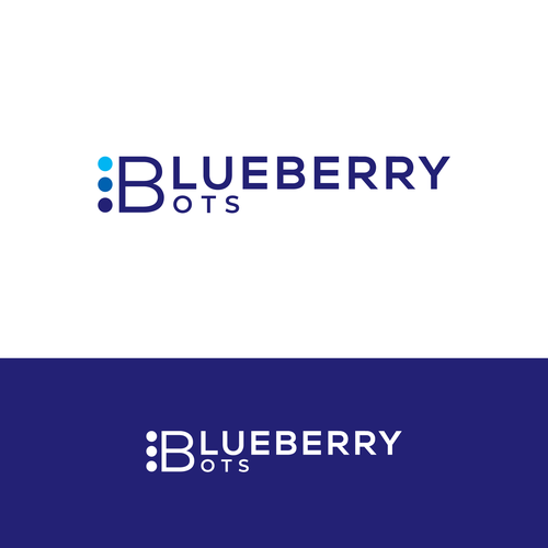 Logo for "Blueberry". An automated Chatbot provider Design by .May