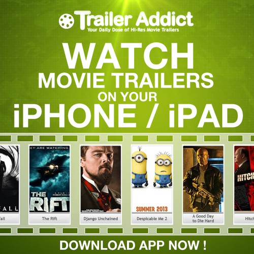 Help TrailerAddict.Com with a new banner ad デザイン by AscentCarbon♾️