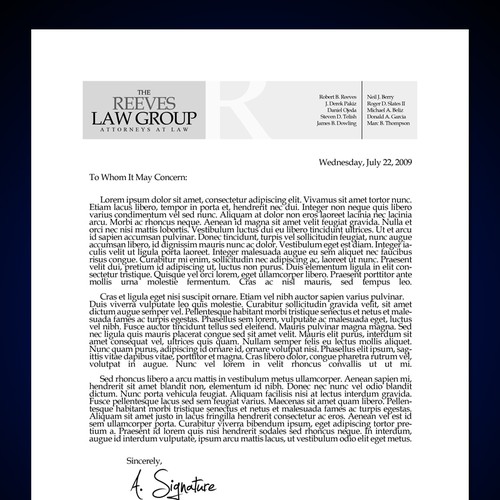 Law Firm Letterhead Design デザイン by NBatterson