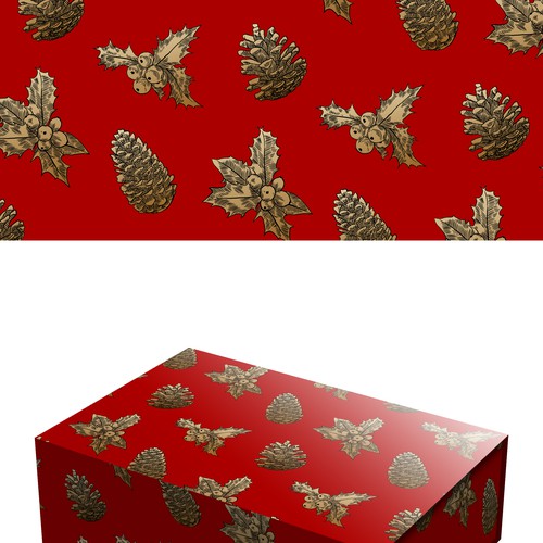 Design a Christmas Pattern for Luxury Decorative Gift Boxes Design réalisé par Digital Man ✅