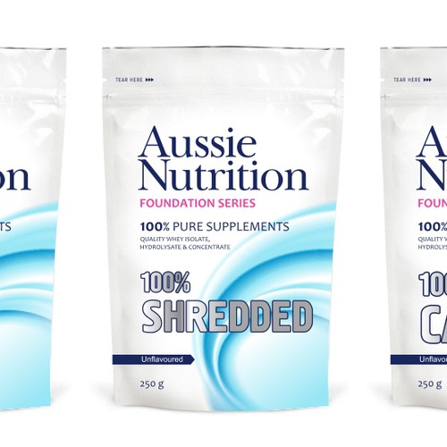 Aussie Nutrition supplement range needs new packaging! Design by SIMPLI