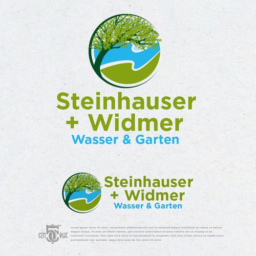 "Neues Logo für Zusammenlegung zweier Firmen aus dem Bereich Teichbau und Garten" winning Logo design